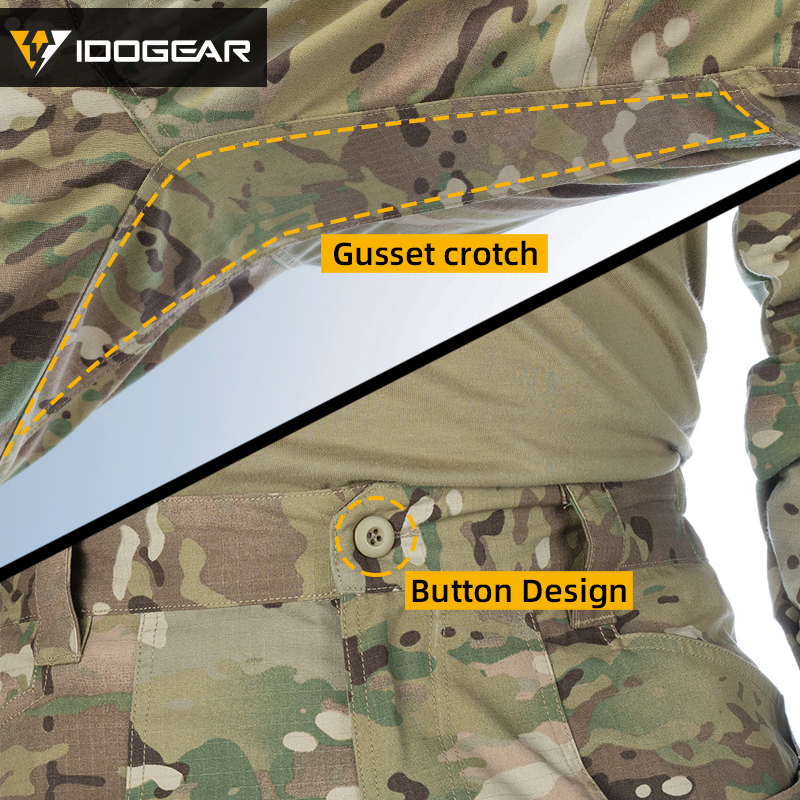 IDOGEAR Tactical Pants Multi-Pocket Combat Pants Large Capacity Camouflage Trousers Men Pants for Hunting Hiking 3210-IDOGEAR INDUSTRIAL