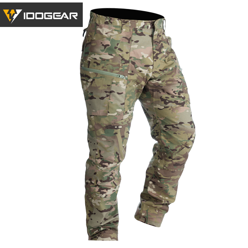 IDOGEAR Tactical Pants Multi-Pocket Combat Pants Large Capacity Camouflage Trousers Men Pants for Hunting Hiking 3210