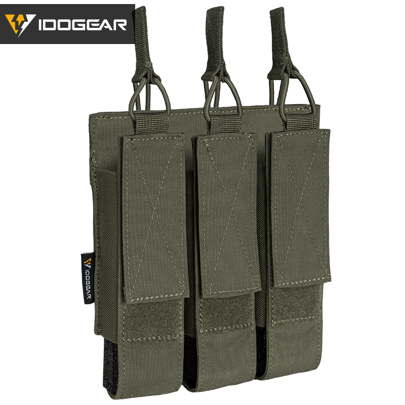 IDOGEAR Triple Mag Pouches Tactical Magazine Pouch Molle Open Top Kriss Mag Pouch for MP5 Magazines 3576-IDOGEAR INDUSTRIAL