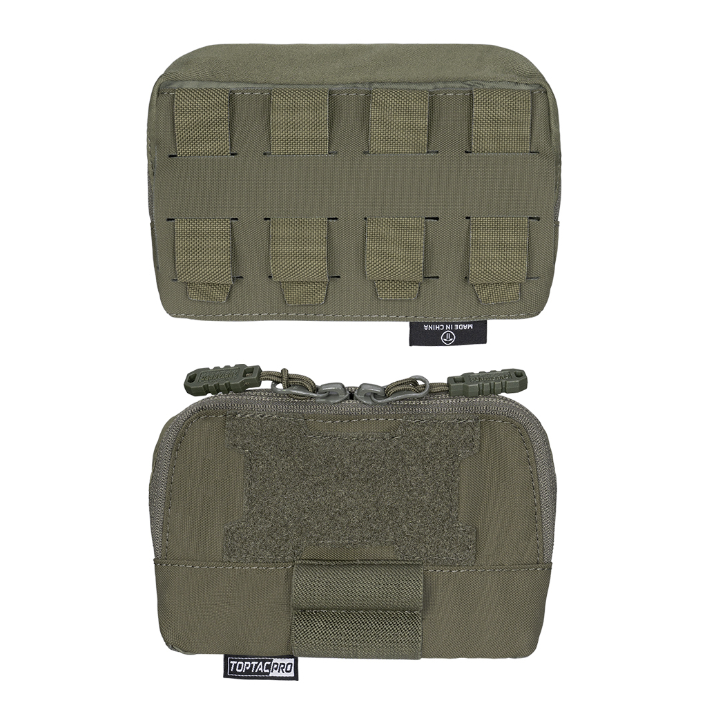 TOPTACPRO Tactical MOLLE Admin Panel Pouch Small Chest Pouch For Tactical Vest JPC2.0 AVS CPC MOLLE System Gun Belt 8510-IDOGEAR INDUSTRIAL