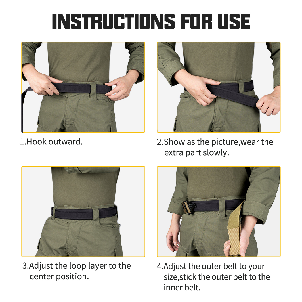 IDOGEAR Hook Liner Inner Belt 1.5" Width for Tactical Duty Belt Gun Belts for Men 3426-IDOGEAR INDUSTRIAL