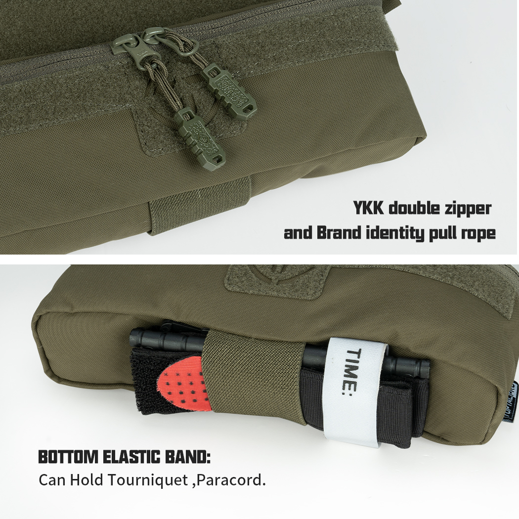 TOPTACPRO Tactical Dump Drop Pouch Molle Admin Pouch Utility Tool Organizer Pouch Multicamo for JPC CPC AVS Vest Airsoft Paintball (Bag Only)8506-IDOGEAR INDUSTRIAL