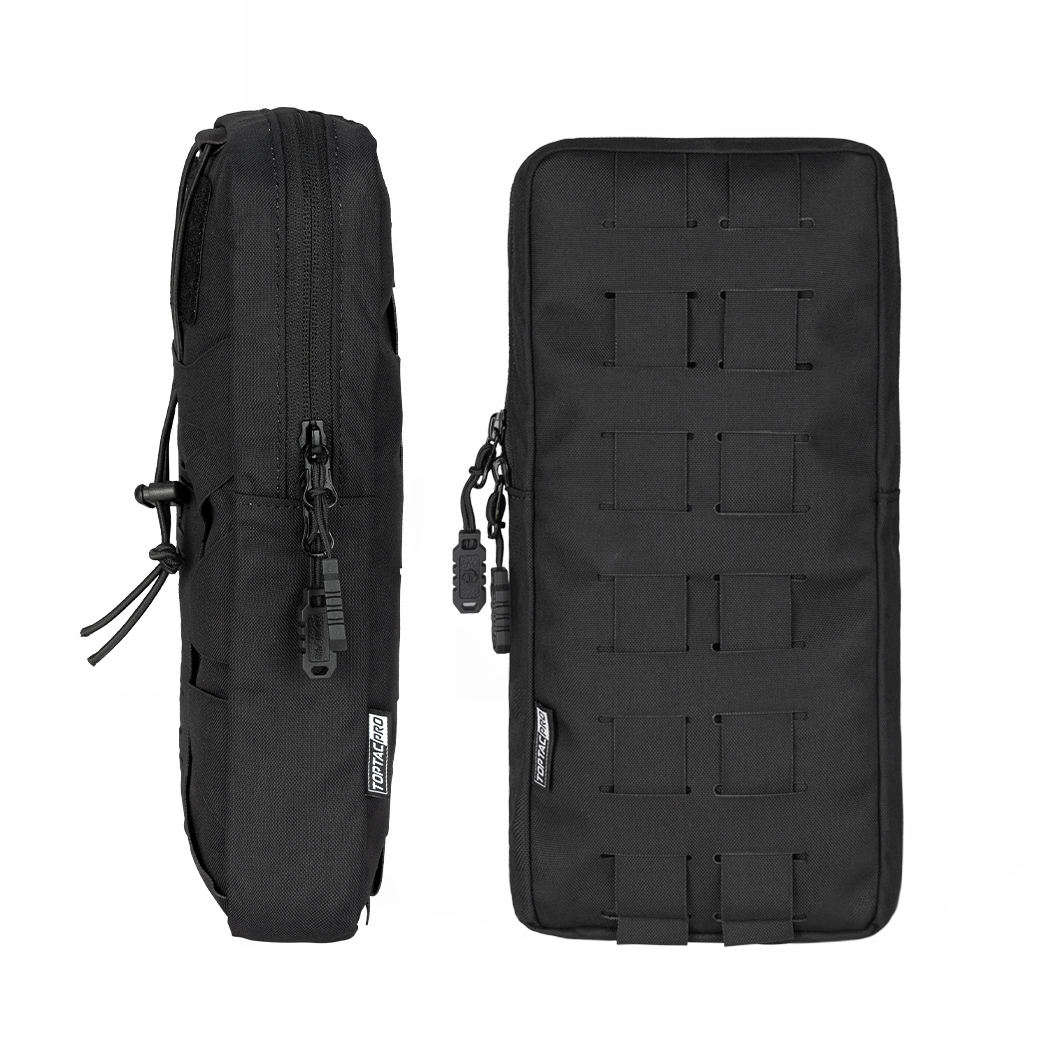 TOPTACPRO Tactical Hydration Pouch with Inner Bladder Water Bag Laser Cut MOLLE Hydration Pouch for Hiking Biking Running and Climbing 8504-IDOGEAR INDUSTRIAL