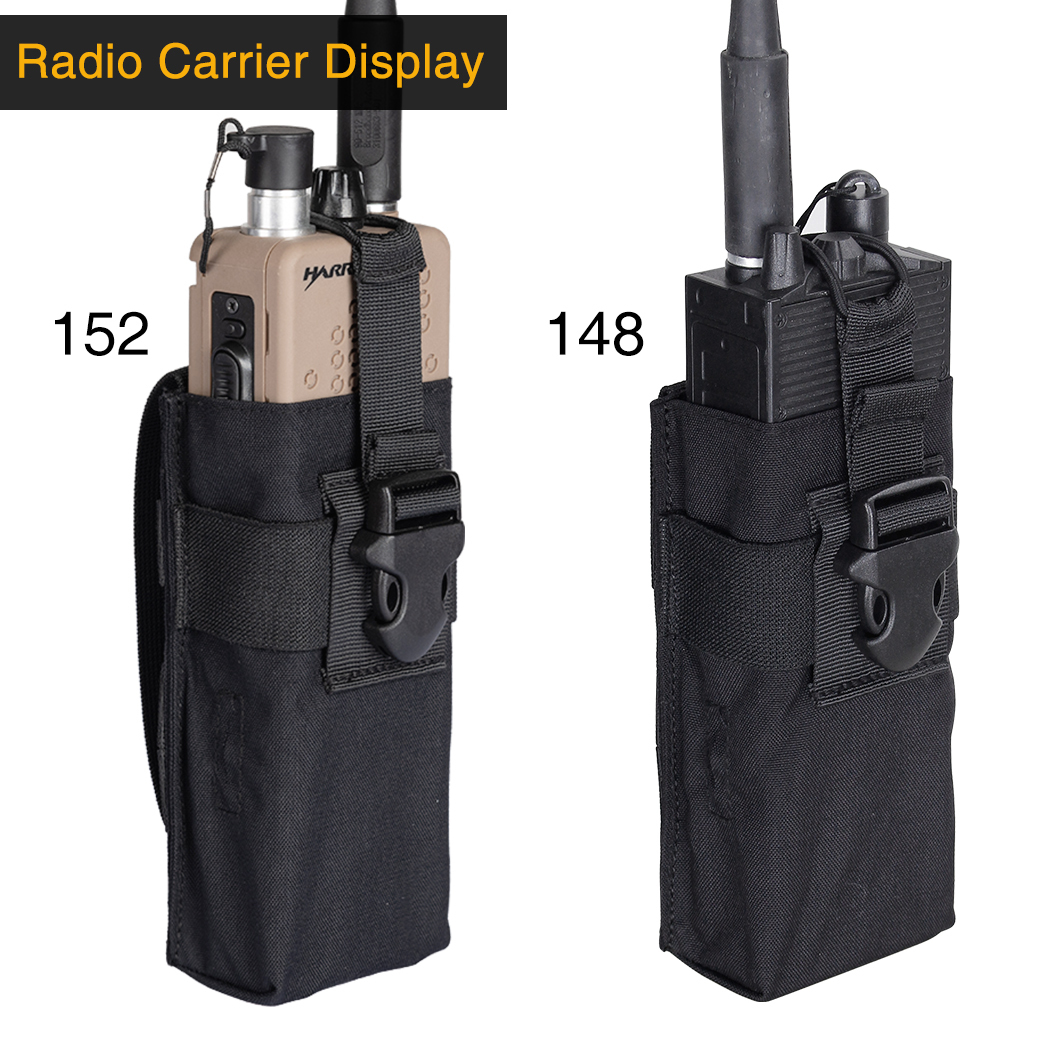 IDOGEAR Tactical Radio Pouch for PRC148/152 Radio Holster Tactical Interphone Storage MOLLE Pouch Hunting 500D Nylon 3552-IDOGEAR INDUSTRIAL