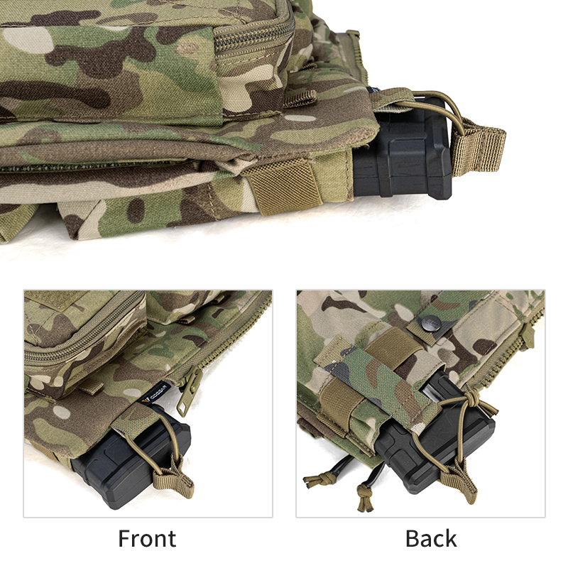 Idogear Tactical Pouch Bag Zip On Panel W  Mag Pouch For Avs Jpc2.0 Cpc 