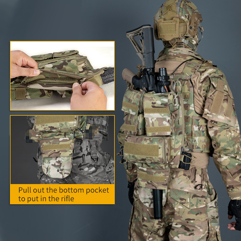 IDOGEAR Tactical Pouch Bag Zip On Panel W/ Mag Pouch for AVS JPC2.0 CPC