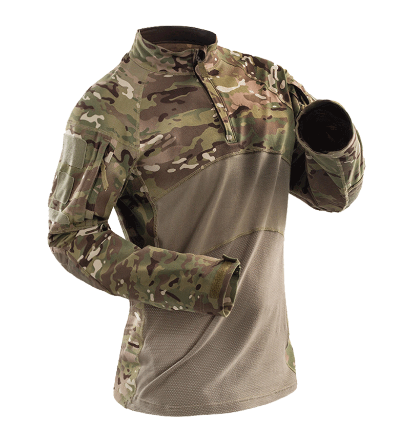 IDOGEAR Tactical Shirt Long Sleeve Top Camo Airsoft Outdoor Sports Combat Shirt Black MultiCam Camo 3105-IDOGEAR INDUSTRIAL