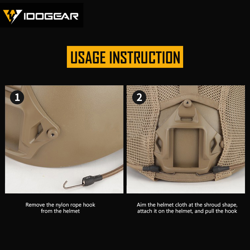 IDOGEAR Mesh Tactical Helmet Cover Cloth for FAST Helmet Camo Headwear Tactical Helmet accessories 3810-IDOGEAR INDUSTRIAL