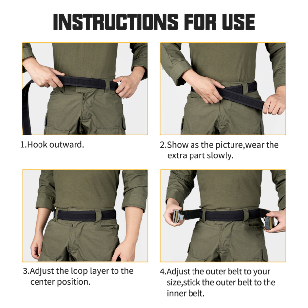 IDOGEAR Loop Liner Inner Belt for Duty Belt 1.5'' Tactical 500D Nylon Belts Unisex Hook and Loop Closure  3425-IDOGEAR INDUSTRIAL
