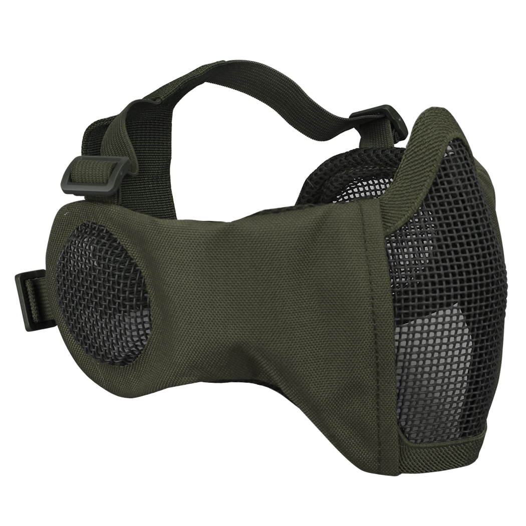 IDOGEAR Face Masks Adjustable Half Face Mask Steel Mesh with Ear Protection Lower Face Mask 3601-IDOGEAR INDUSTRIAL