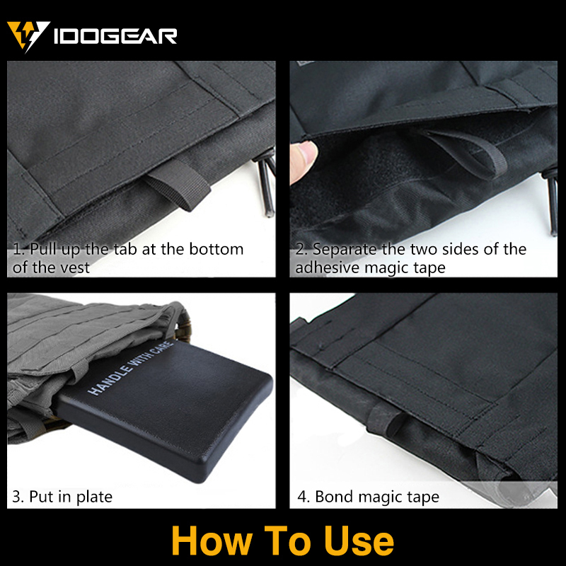 IDOGEAR SAPI Dummy Ballistic Plates For AVS JPC Vest Tactical Plate Carrier Plastic Plate Combat Gear 1 piece 2774-IDOGEAR INDUSTRIAL