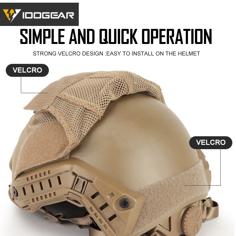 IDOGEAR Mesh Tactical Helmet Cover Cloth for FAST Helmet Camo Headwear Tactical Helmet accessories 3810-IDOGEAR INDUSTRIAL
