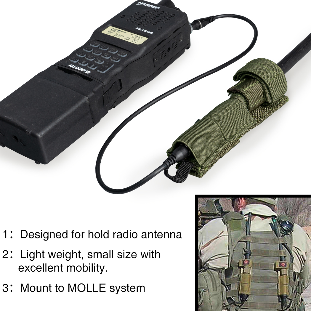 IDOGEAR Tactical Radio Antenna System Relocation Pouch Molle Pouch for PRC152 PRC148 MBITR 3565-IDOGEAR INDUSTRIAL