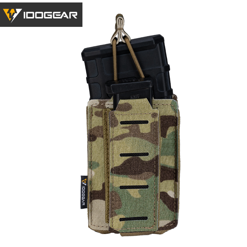 IDOGEAR Tactical LSR 9mm 556 Mag Pouch Double Mag Carrier MOLLE Pouch Laser Cut Airsoft 3569-IDOGEAR INDUSTRIAL
