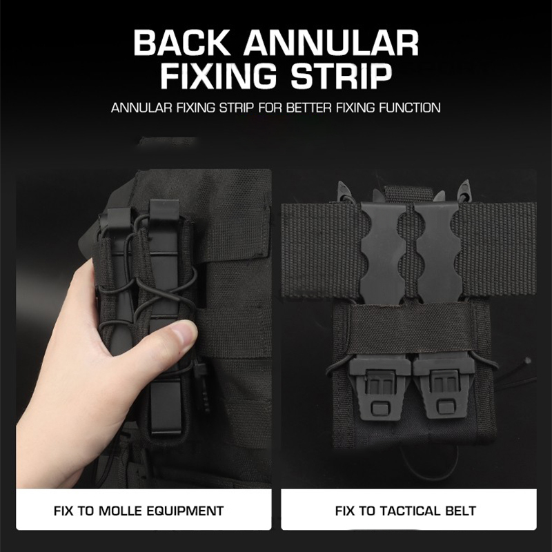 IDOGEAR Tactical HS 9mm 556 Double Stack Mag Pouch Mag Carrier Airsoft MOLLE MC MG-50-IDOGEAR INDUSTRIAL