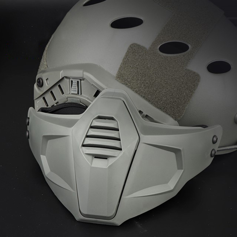 IDOGEAR Tactical Half Face Mask For OC Style Helmet Rail Mask 6603-IDOGEAR INDUSTRIAL