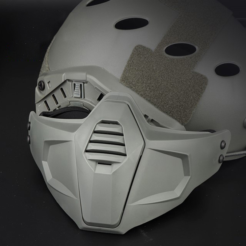 IDOGEAR Tactical Half Face Mask For OC Style Helmet Rail Mask 6603-IDOGEAR INDUSTRIAL