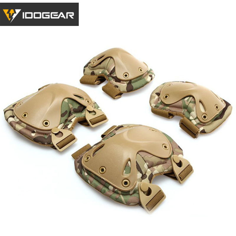 IDOGEAR Tactical Knee Pads & Elbow Pads Set Knee Protector Airsoft Hunting Knee Elbow Protector 6914-IDOGEAR INDUSTRIAL