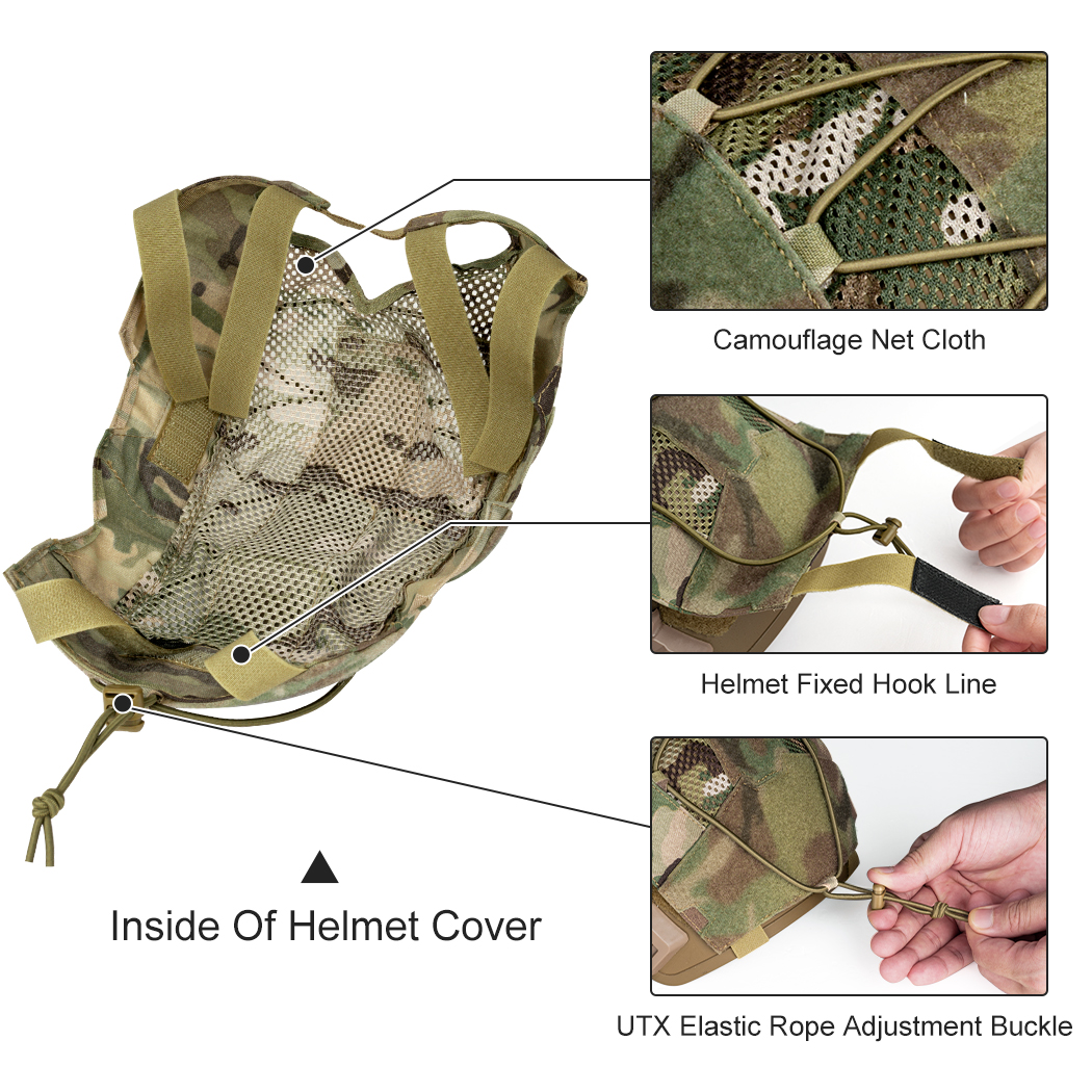 TOPTACPRO Tactical Helmet Cover For Wendy Helmet in Size M/L 500D Cordura Nylon 8802-IDOGEAR INDUSTRIAL