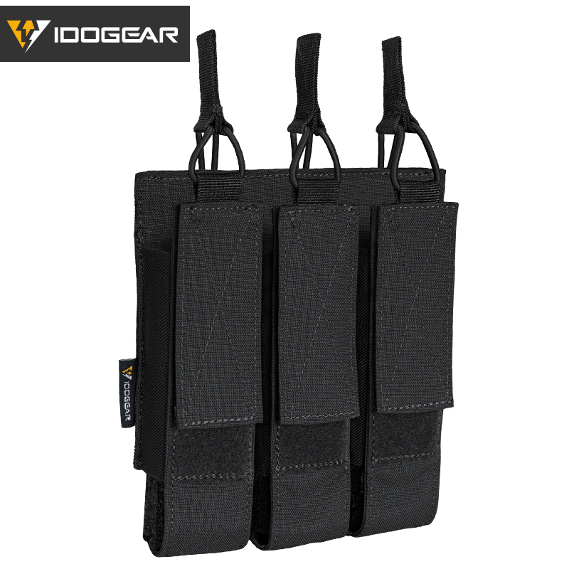 IDOGEAR Triple Mag Pouches Tactical Magazine Pouch Molle Open Top Kriss Mag Pouch for MP5 Magazines 3576-IDOGEAR INDUSTRIAL