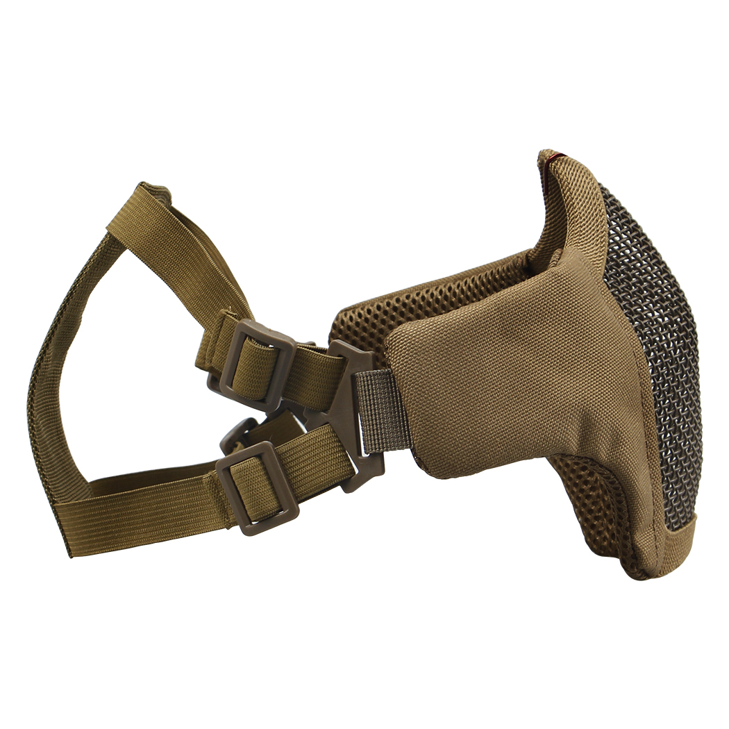 IDOGEAR Tactical Face Masks Adjustable Half Face Mask Steel Mesh Tactical Lower Face Mask 3604-IDOGEAR INDUSTRIAL