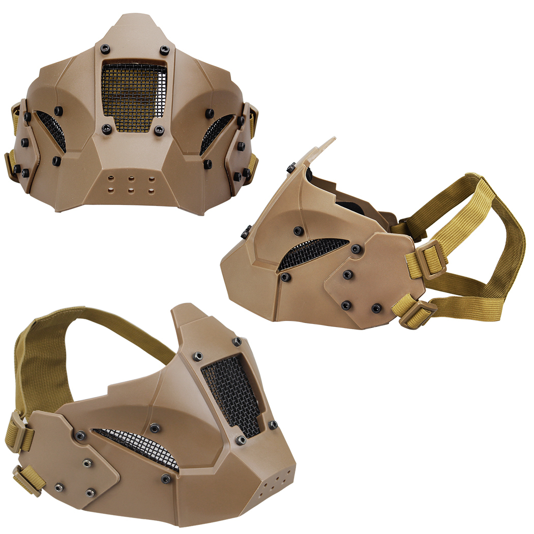 IDOGEAR Half Face Mask Lower Face Steel Mesh Mask Adjustable Flexible Mask 3603-IDOGEAR INDUSTRIAL