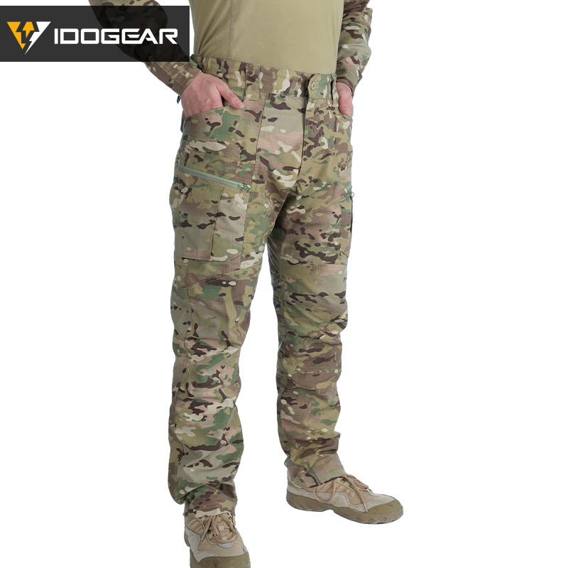 IDOGEAR Tactical Pants Multi-Pocket Combat Pants Large Capacity Camouflage Trousers Men Pants for Hunting Hiking 3210-IDOGEAR INDUSTRIAL