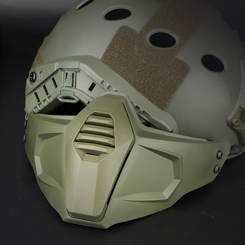 IDOGEAR Tactical Half Face Mask For OC Style Helmet Rail Mask 6603-IDOGEAR INDUSTRIAL