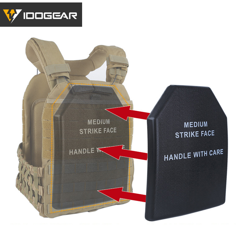 IDOGEAR SAPI Dummy Ballistic Plates For AVS JPC Vest Tactical Plate Carrier Plastic Plate Combat Gear 1 piece 2774-IDOGEAR INDUSTRIAL