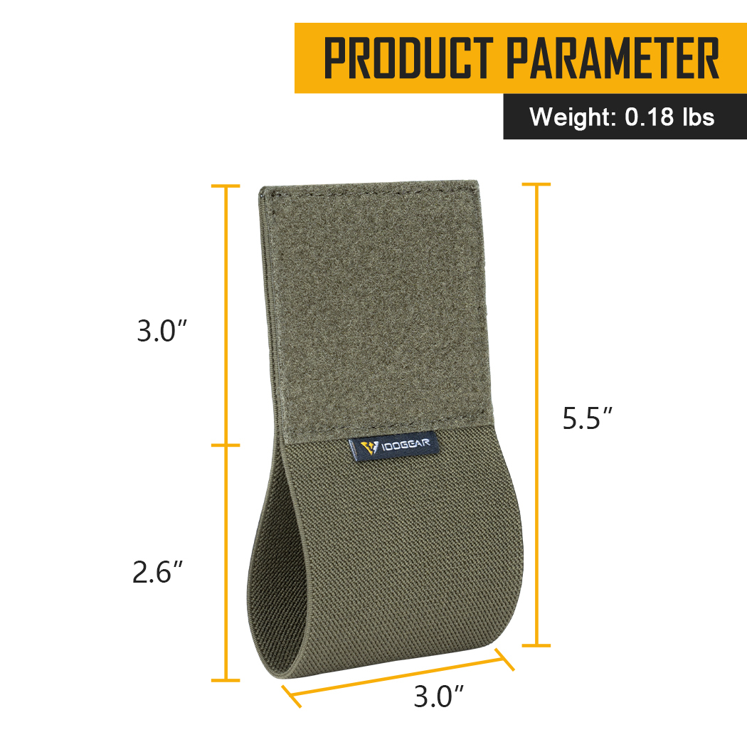 IDOGEAR Tactical Elastic Tourniquet Holder TQ Holster with Hook and Loop for Tactical Belt Duty Belt 3581-IDOGEAR INDUSTRIAL
