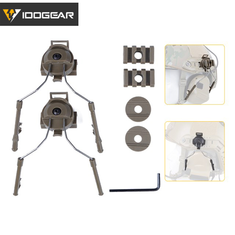 Idogear Tactical Helm Rail Adapter Set Peltor Ops-Core Helm Arc Rail Fast Helm Accessoires 3811-IDOGEAR INDUSTRIAL