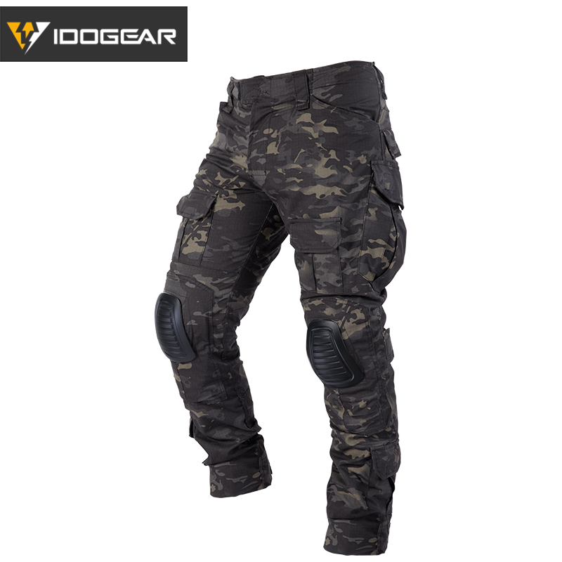 IDOGEAR Gen 2 Combat Pants Multicam / Multicam black Men's Pants with Knee Pads Tactical Camo Trousers 3206 (Only Multicam black In Stock)-IDOGEAR INDUSTRIAL