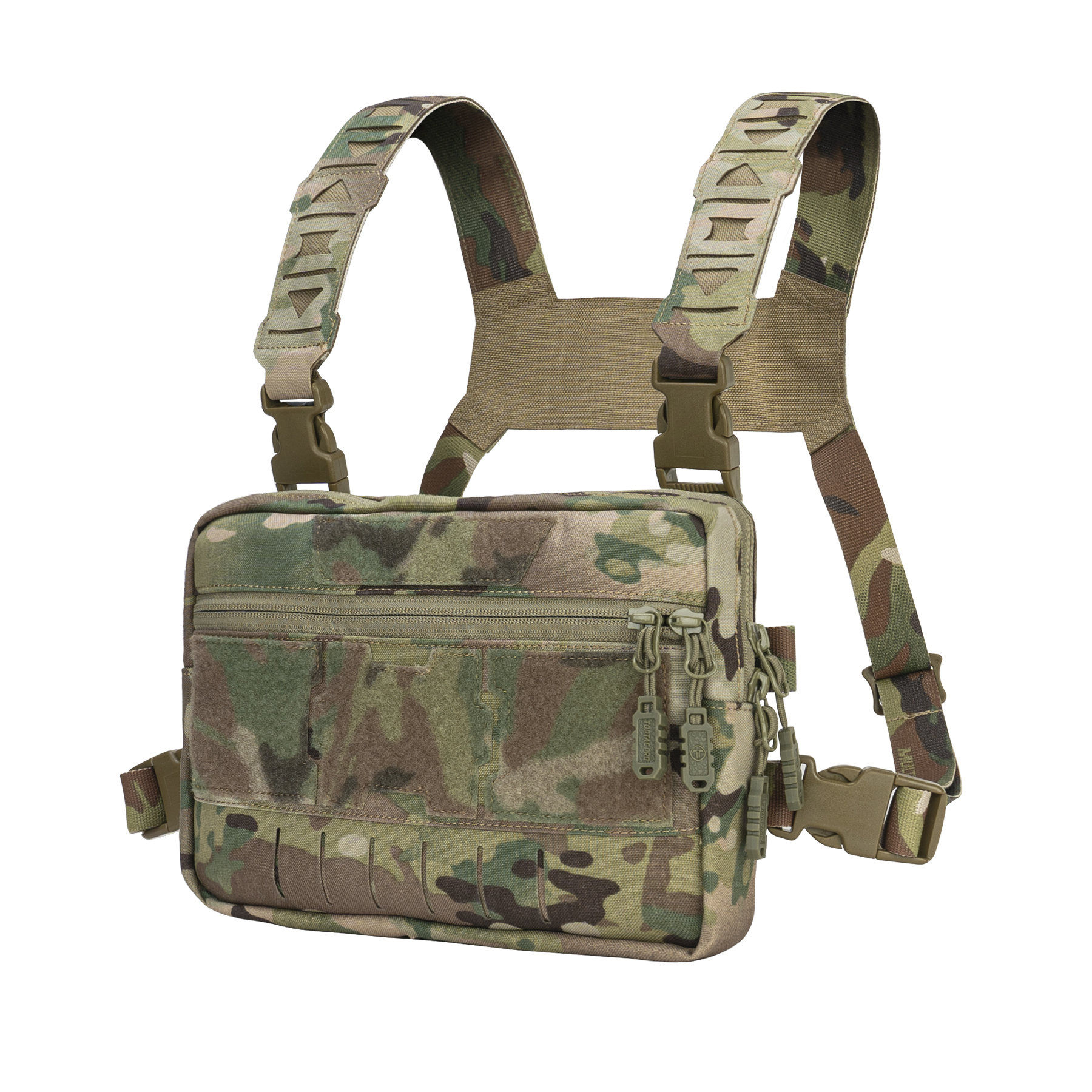 TOPTACPRO Tatcical Chest Rig Bag Chest Recon Bag MOLLE Front Shoulder Strap  Pack