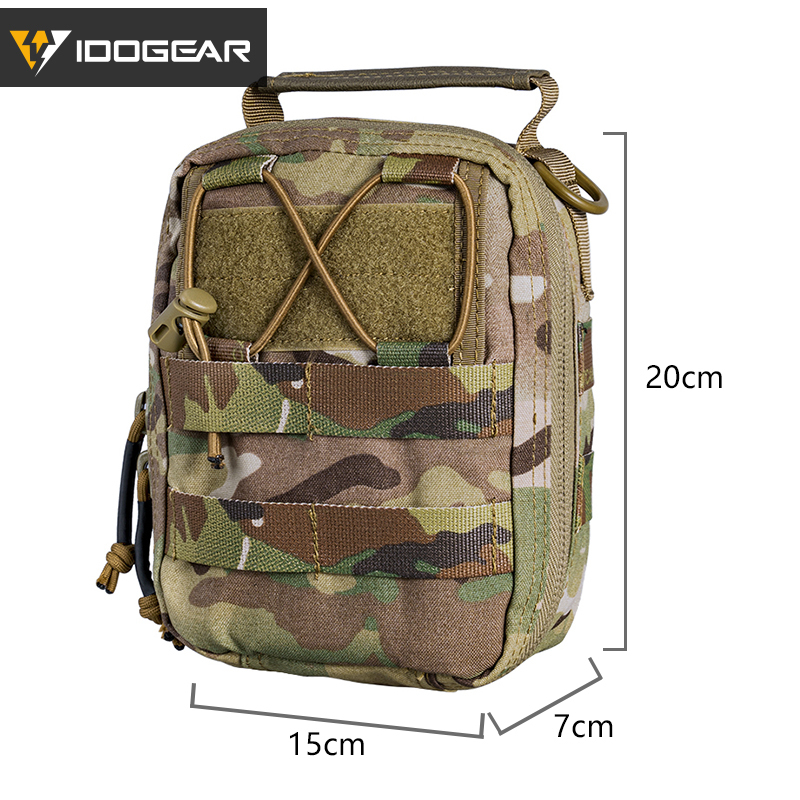 IDOGEAR Tactical Medical Pouch MOLLE First Aid EMT Utility Pouch IFAK Hunting Nylon First Aid Bag 3523-IDOGEAR INDUSTRIAL