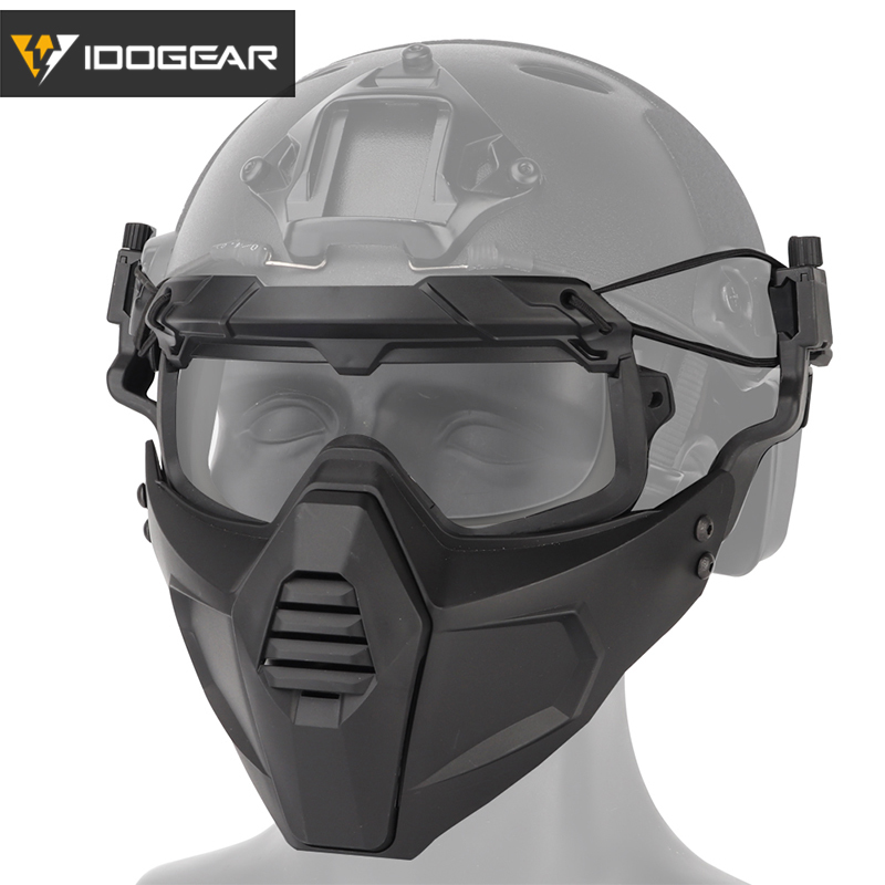 IDOGEAR Tactical Half Fask Mask & Tactical Goggle Set For OC Style Helmet Rail Sports Accessories 6604-IDOGEAR INDUSTRIAL