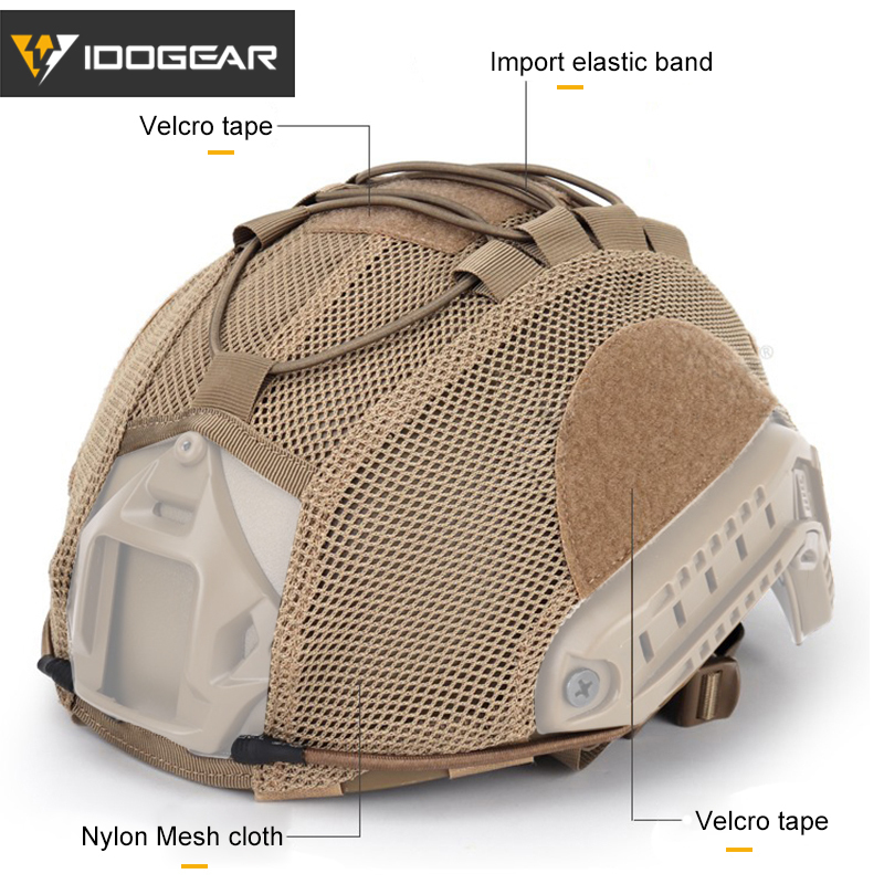 IDOGEAR Mesh Tactical Helmet Cover Cloth for FAST Helmet Camo Headwear Tactical Helmet accessories 3810-IDOGEAR INDUSTRIAL