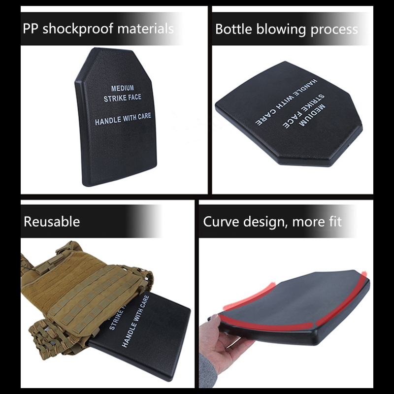 IDOGEAR SAPI Dummy Ballistic Plates For AVS JPC Vest Tactical Plate Carrier Plastic Plate Combat Gear 1 piece 2774-IDOGEAR INDUSTRIAL