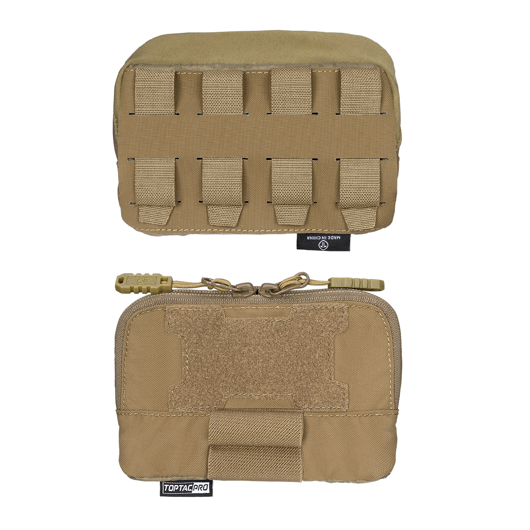 TOPTACPRO Tactical MOLLE Admin Panel Pouch Small Chest Pouch For Tactical Vest JPC2.0 AVS CPC MOLLE System Gun Belt 8510-IDOGEAR INDUSTRIAL