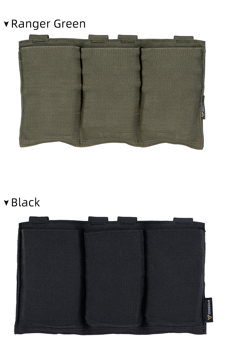IDOGEAR Triple Mag Pouch Elastic Molle Magazine Pouches Open-top Carrier for M4/M16/AR Magazines 3555-IDOGEAR INDUSTRIAL