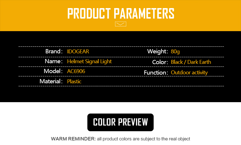 IDOGEAR LED Light Hunting Life Survival Safety Flash Light LED Strobe 6906-IDOGEAR INDUSTRIAL