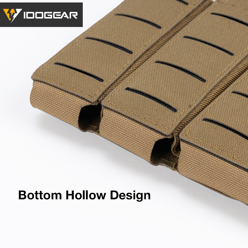 IDOGEAR Tactical Triple Mag Pouch Mag Carrier 9mm 5.56 Molle Pouch Laser Cut Design 3586-IDOGEAR INDUSTRIAL