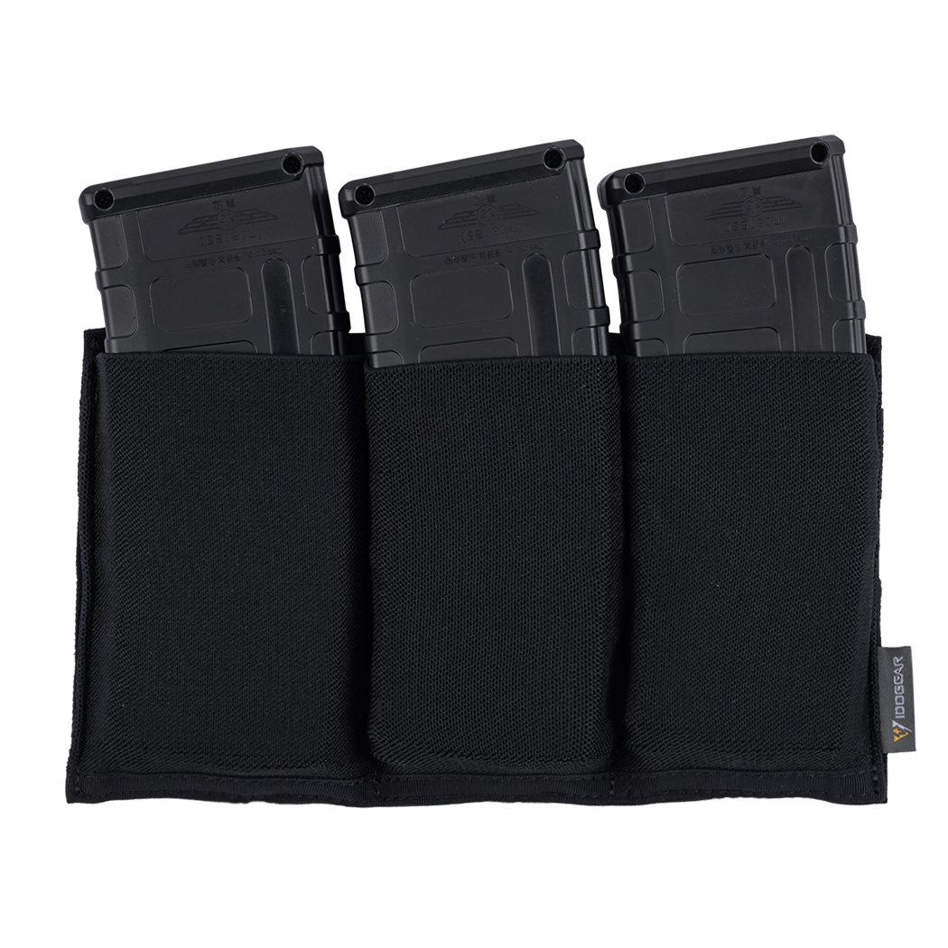 IDOGEAR Triple Mag Pouch Elastic Molle Magazine Pouches Open-top Carrier for M4/M16/AR Magazines 3555-IDOGEAR INDUSTRIAL