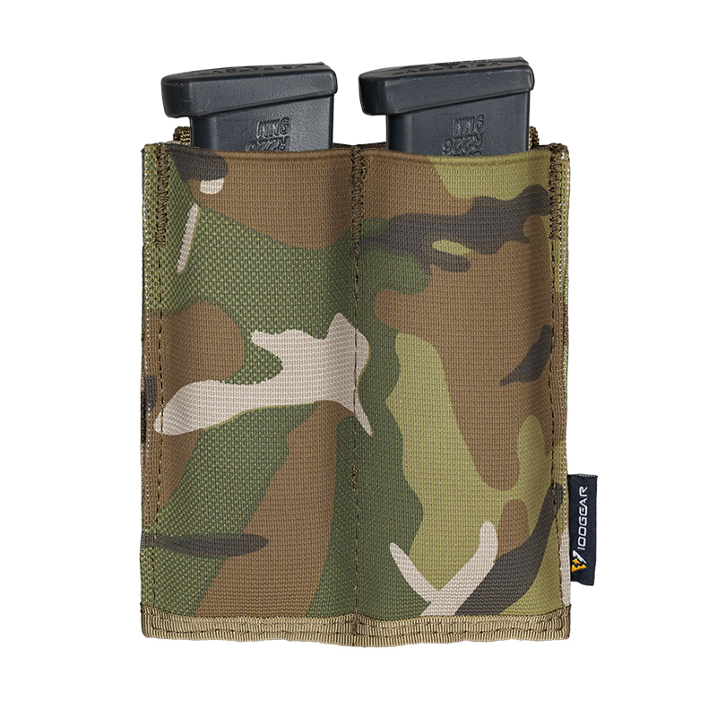 IDOGEAR Tactical Double Pistol Open Top Mag Pouch 9mm Fast Draw MOLLE Mag Carrier Carrier 3572-IDOGEAR INDUSTRIAL