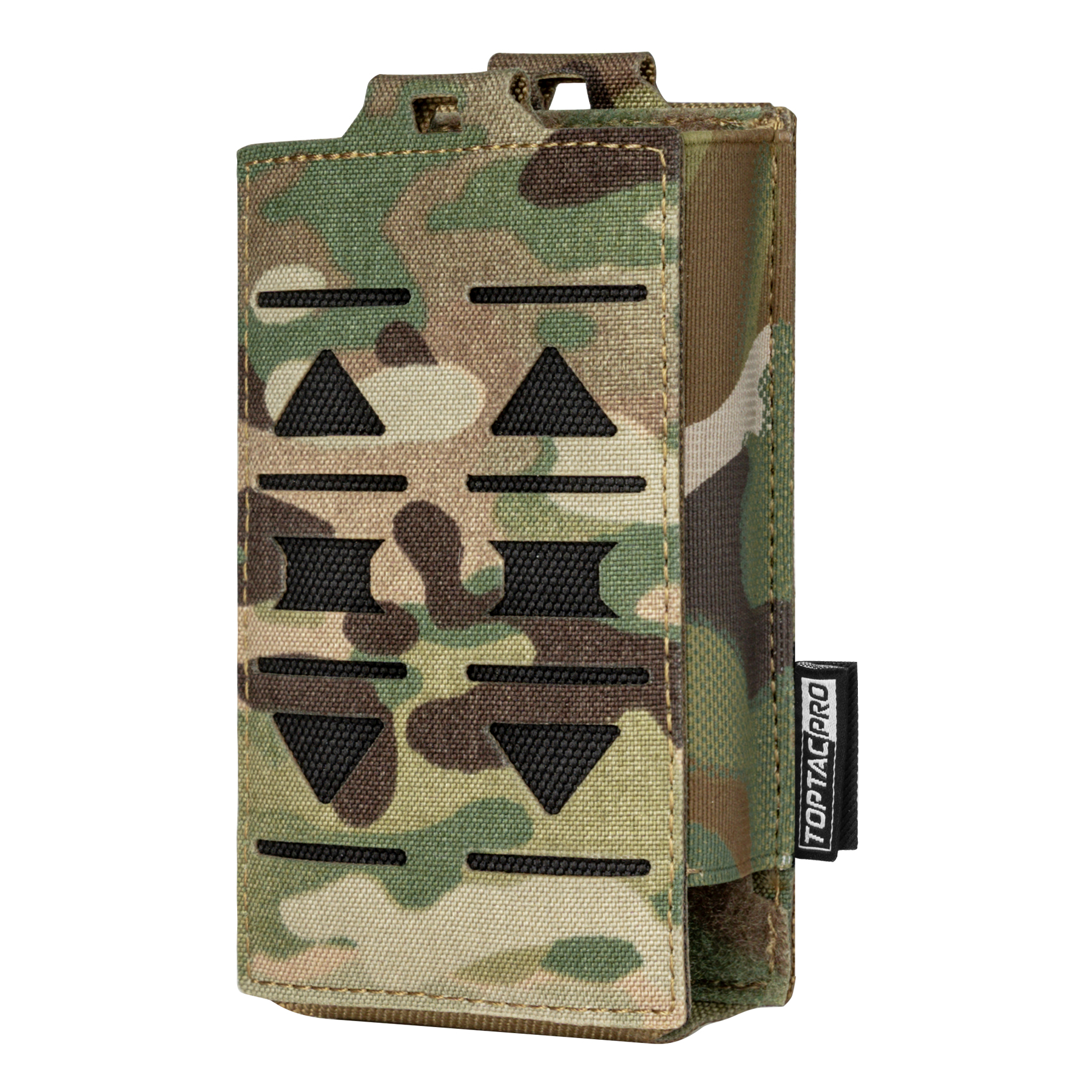 TOPTACPRO Tactical Mag Pouch 5.56mm MOLLE Single Mag Carrier Laser Cut Design Airsoft 8514-IDOGEAR INDUSTRIAL