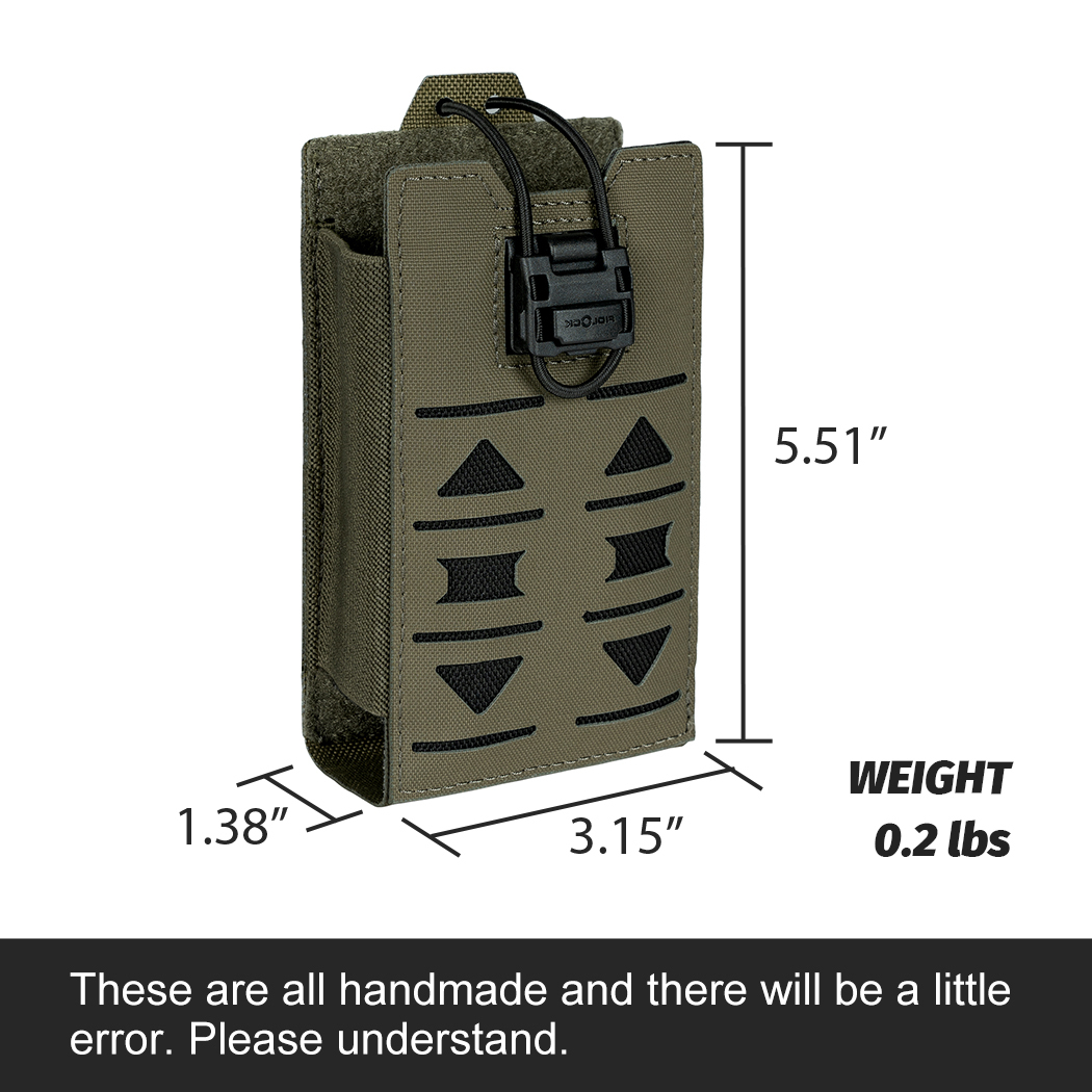 TOPTACPRO Tactical Radio Pouch Talkie Walkie PRC148 152 MPU5 MOLLE Laser Cut Design 500D Nylon 8517-IDOGEAR INDUSTRIAL