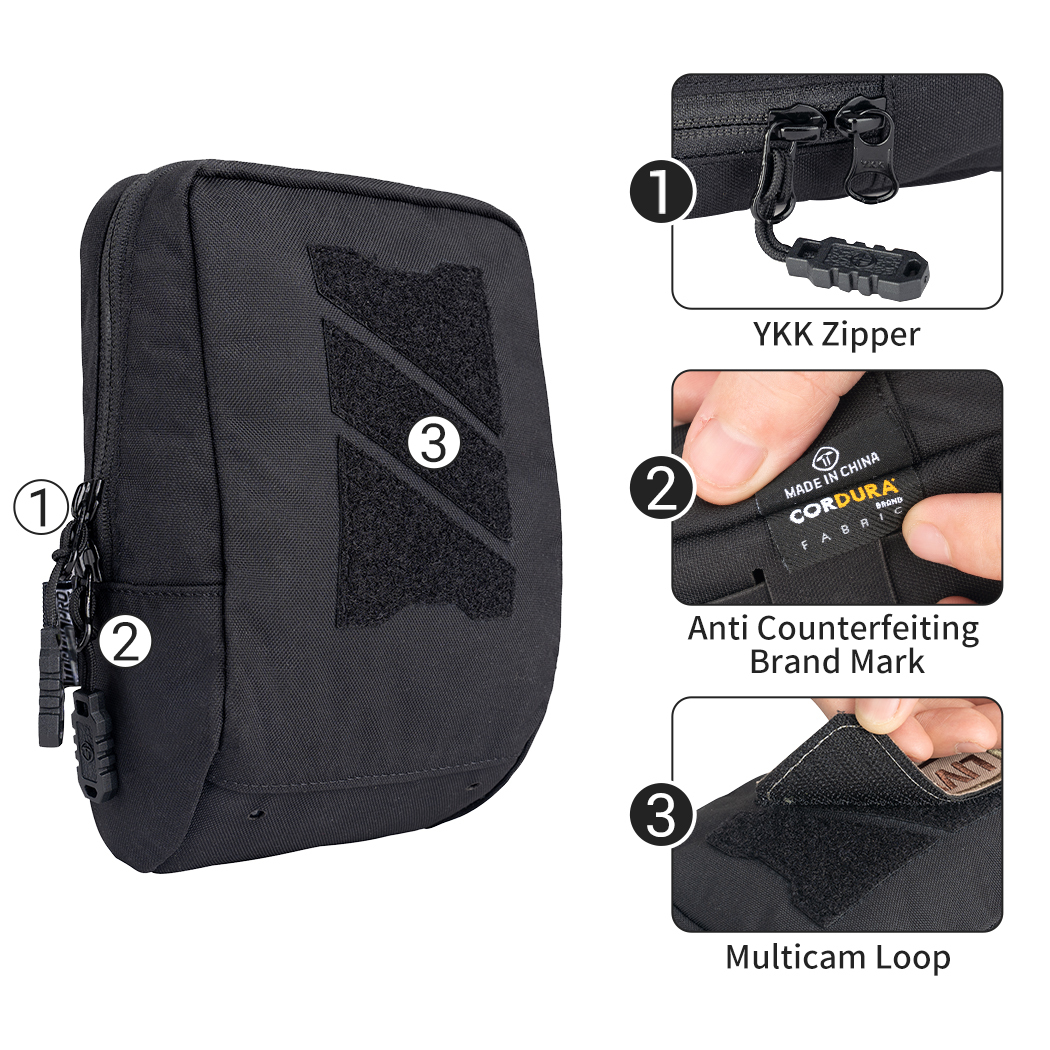 TOPTACPRO Tactical Pouch MOLLE Utility Pouch Military Duty Hunting 500D Cordura Nylon 8518-IDOGEAR INDUSTRIAL