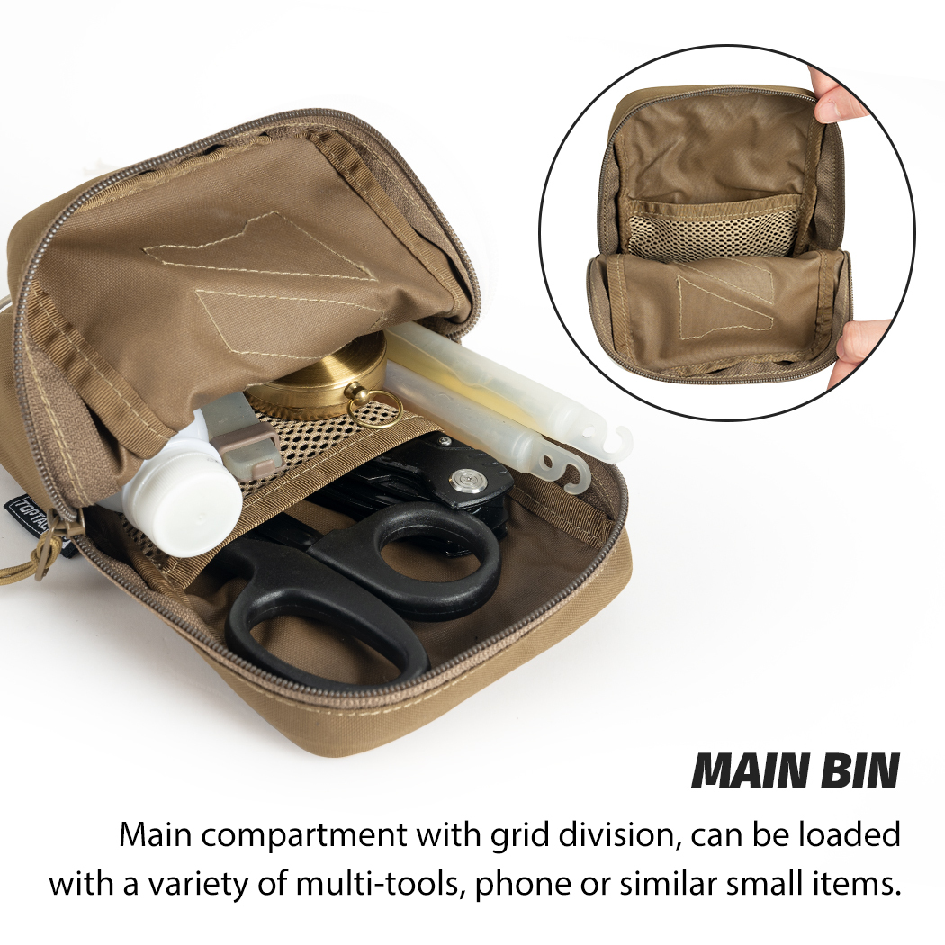 TOPTACPRO Tactical Pouch MOLLE Utility Pouch Military Duty Hunting 500D Cordura Nylon 8518-IDOGEAR INDUSTRIAL