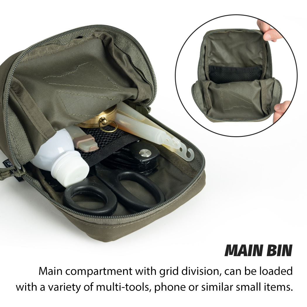 TOPTACPRO Tactical Pouch MOLLE Utility Pouch Military Duty Hunting 500D Cordura Nylon 8518-IDOGEAR INDUSTRIAL