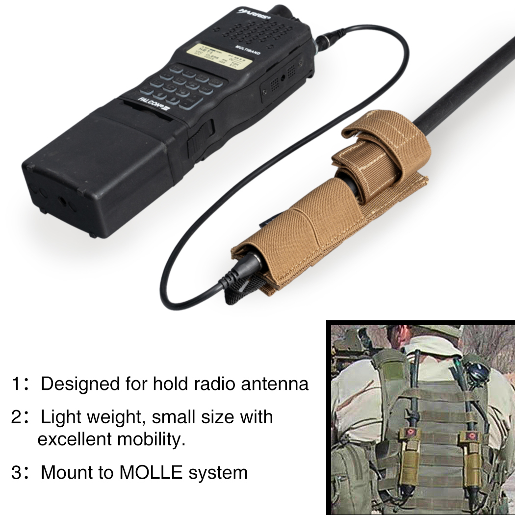 IDOGEAR Tactical Radio Antenna System Relocation Pouch Molle Pouch for PRC152 PRC148 MBITR 3565-IDOGEAR INDUSTRIAL