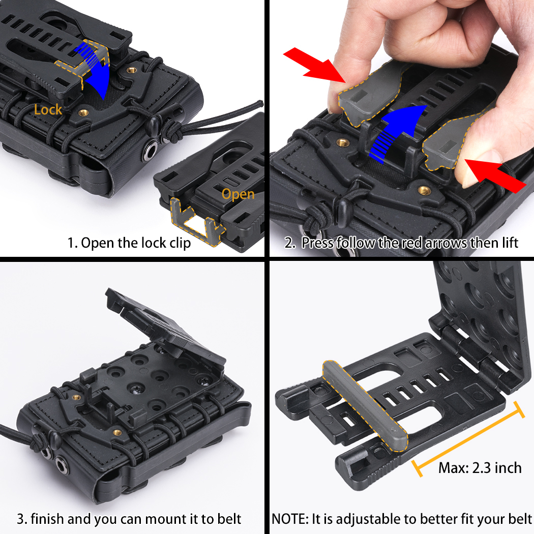 IDOGEAR Mag Pouch Belt Clip Version 5.56/7.62mm Magazines Holder 1258-2-IDOGEAR INDUSTRIAL